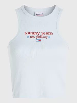 Regata cropped slim fit com logo
