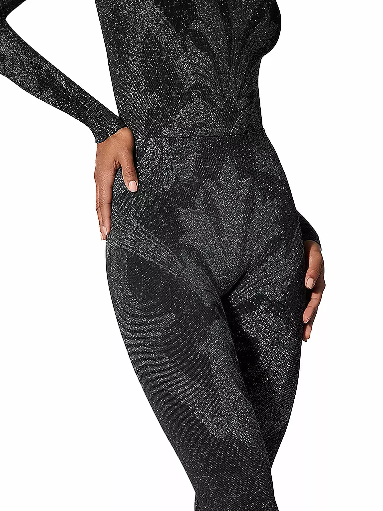 WOLFORD Modestrumpfhose WOLFORD x ETRO 150 black / silver  schwarz