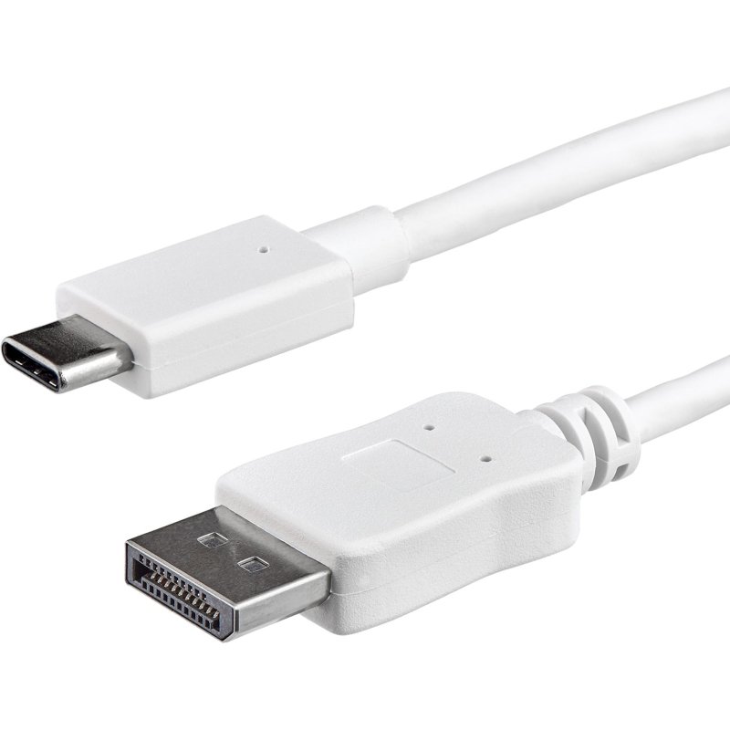 StarTech.com Câble adaptateur USB C vers DisplayPort de 1 m - 4K 60 Hz - Blanc