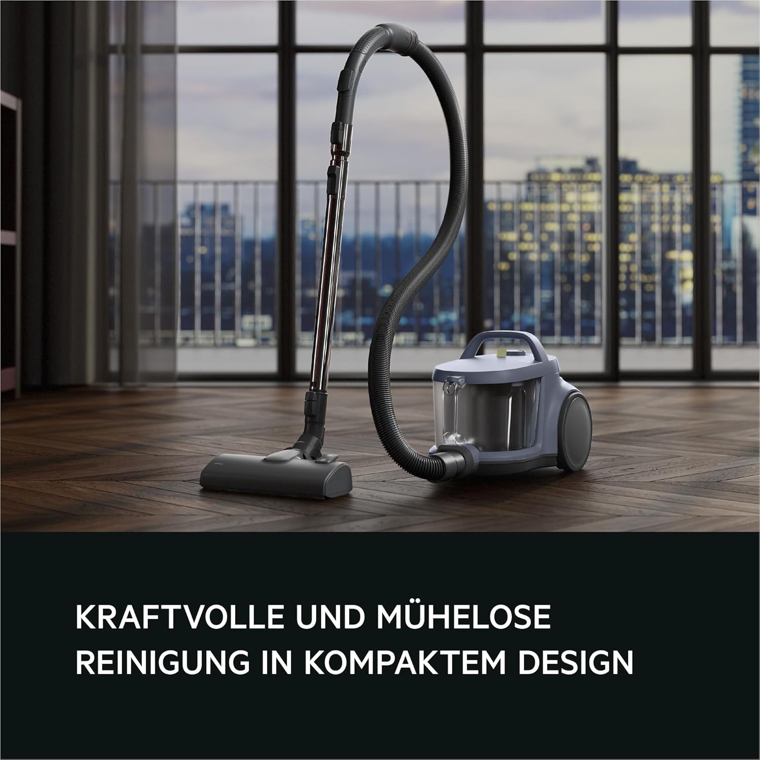 AEG CLEAN 5000 Staubsauger Beutellos, Bodenstaubsauger für alle Bodenbeläge, Zubehör, 1000 Watt, 9m Aktionsradius, 2l Staubbehälter, 50% Recyclingmaterial, Waschbarer HEPA-Filter, Blau, AL51C1LDB