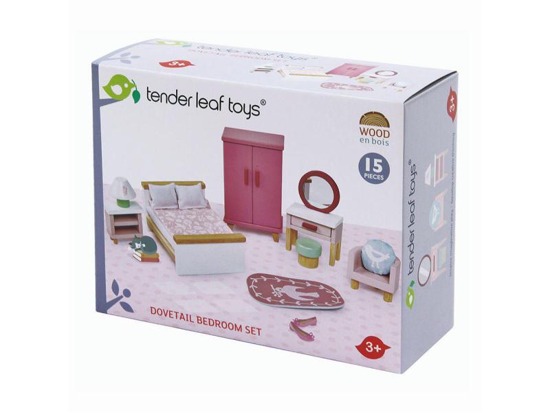 tender leaf toys Puppenhausmöbel Schlafzimmer 15-teiliges Schlafzimmer-Set