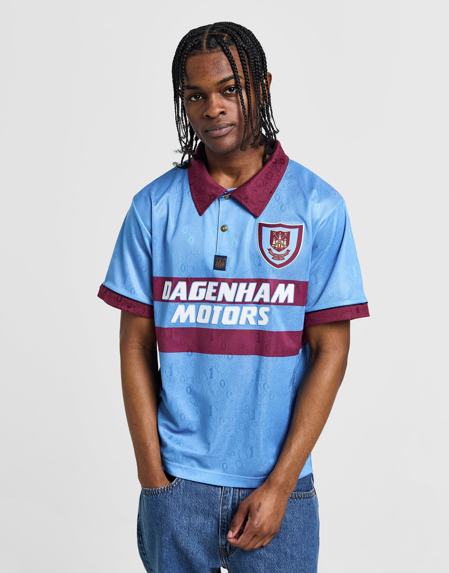 Score Draw Maillot West Ham United '95 Rétro Match Extérieur