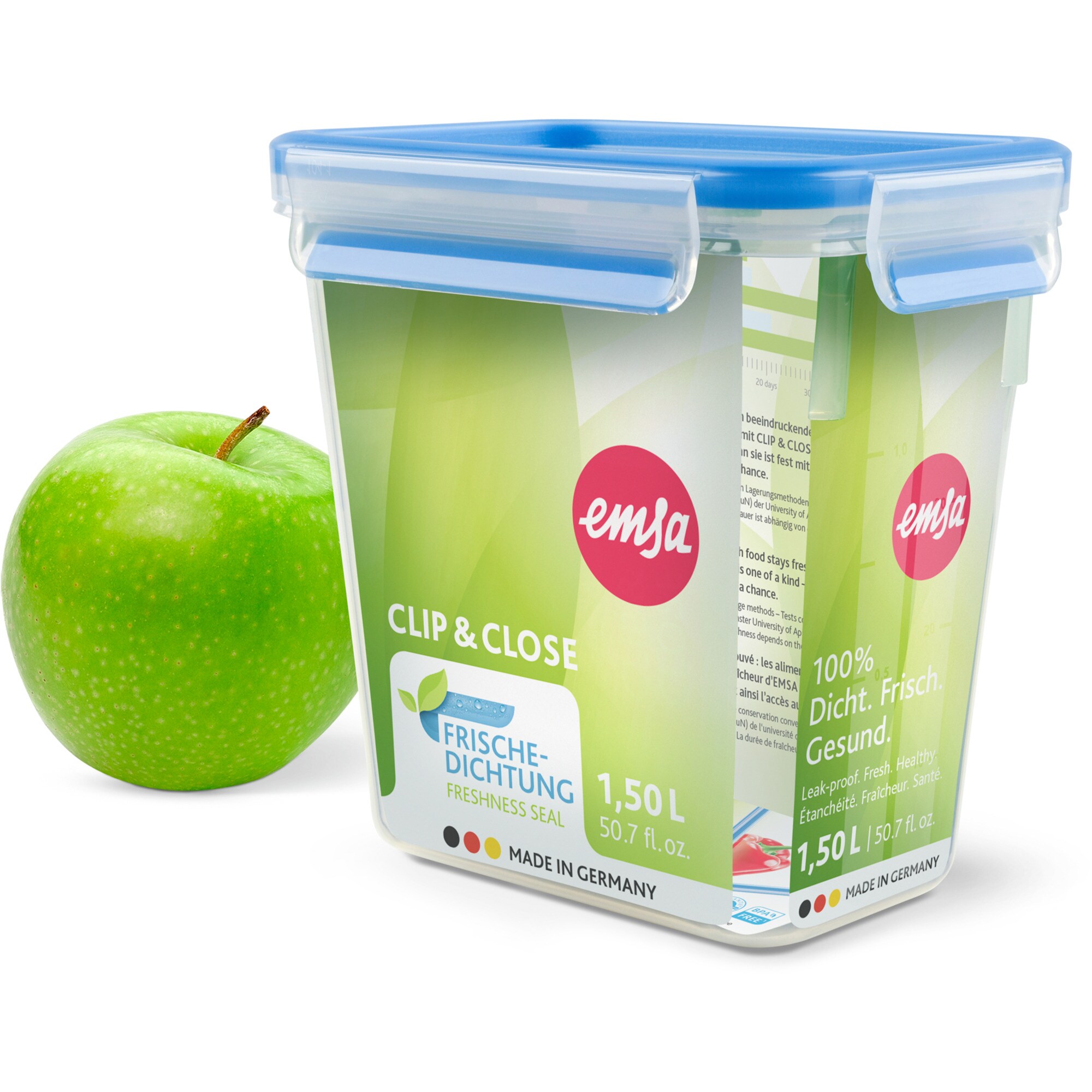 Emsa Dose CLIP & CLOSE Frischhaltedose 1,5 Liter