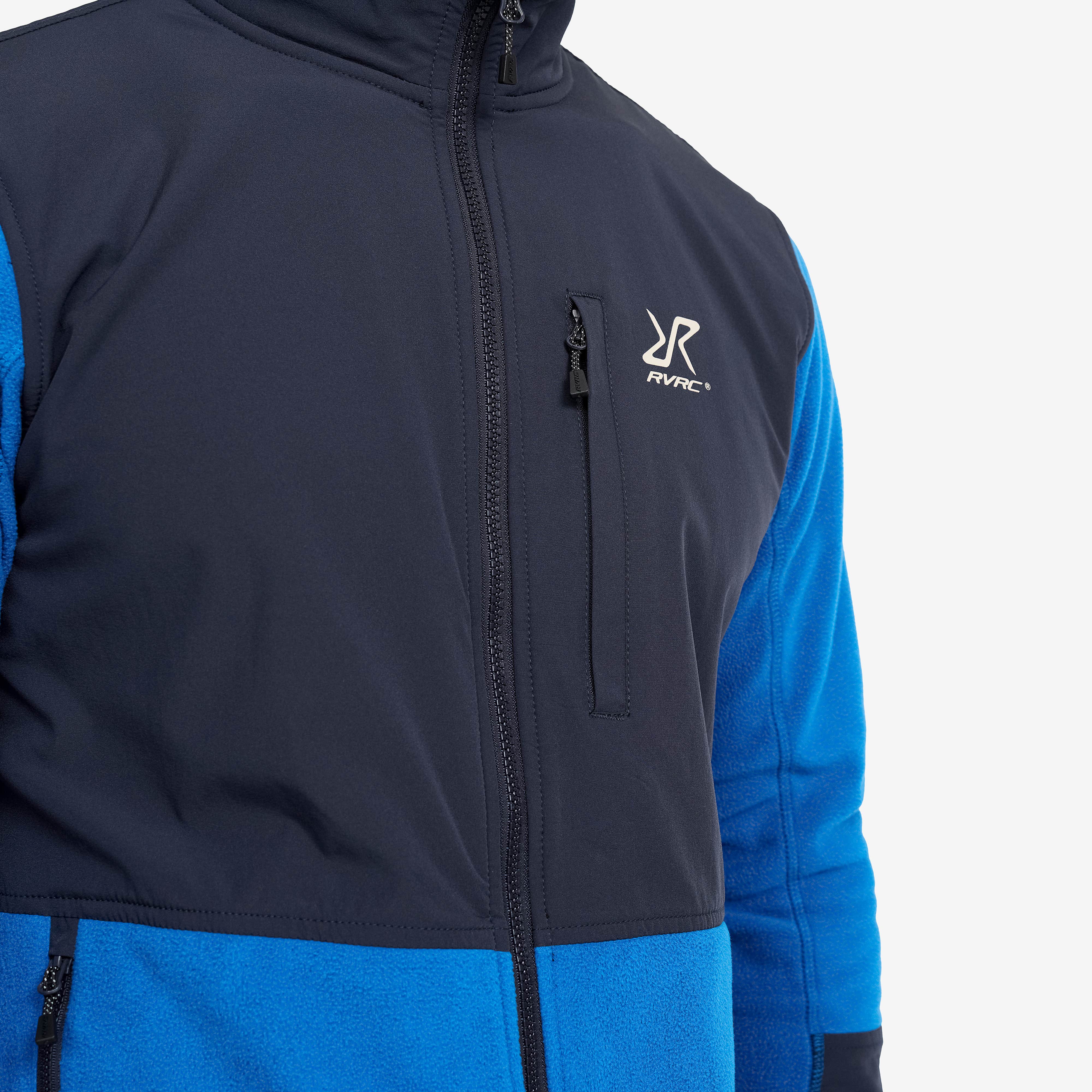 River Hybrid Fleece Herre Classic Blue
