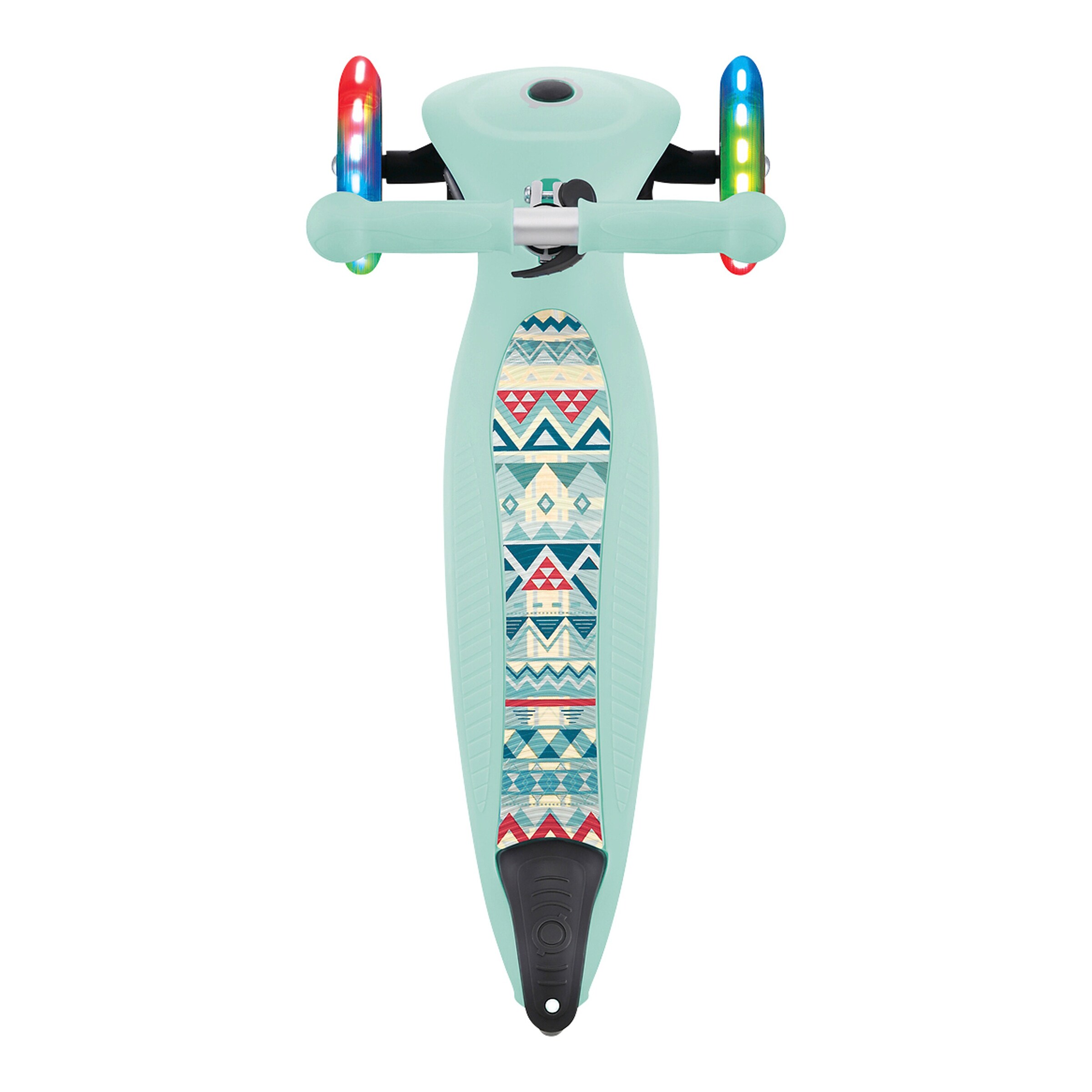 Globber Scooter Junior mit Leuchtrollen mint/Tribal