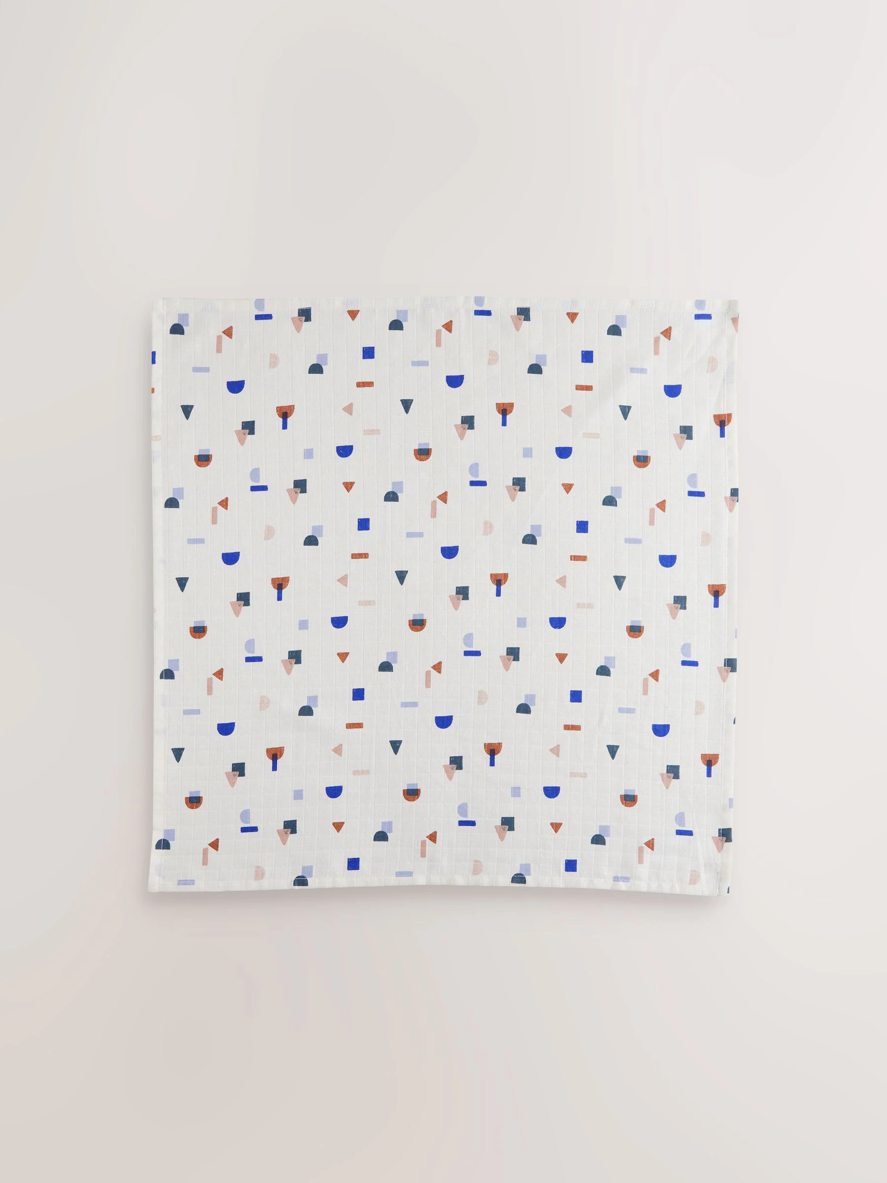 Blauw/Lichtbruin Ster - Set van 4 mousseline babydoekjes