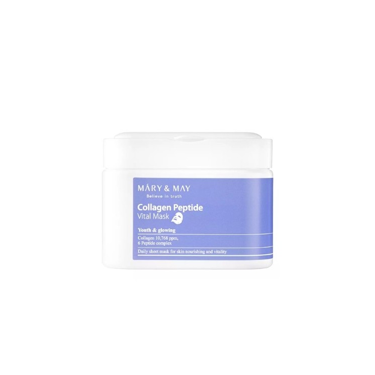 Mary&May Collagen Peptide Vital Mask Set mit straffenden Gesichtsmasken 30 Stück