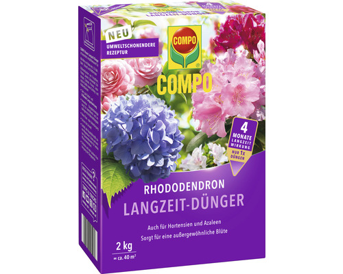 COMPO 2 kg langdurige meststof voor rododendrons, ook geschikt voor hortensia's en azalea's