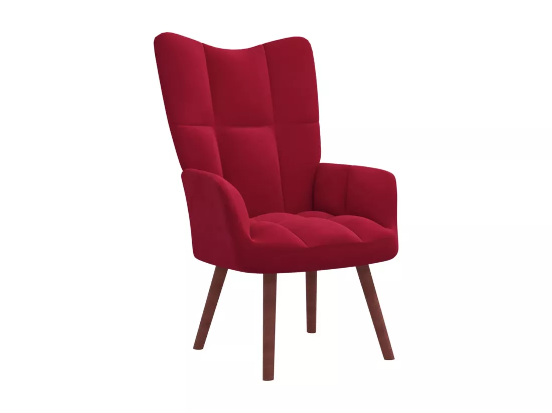 Chaise de relaxation Rouge bordeaux Velours