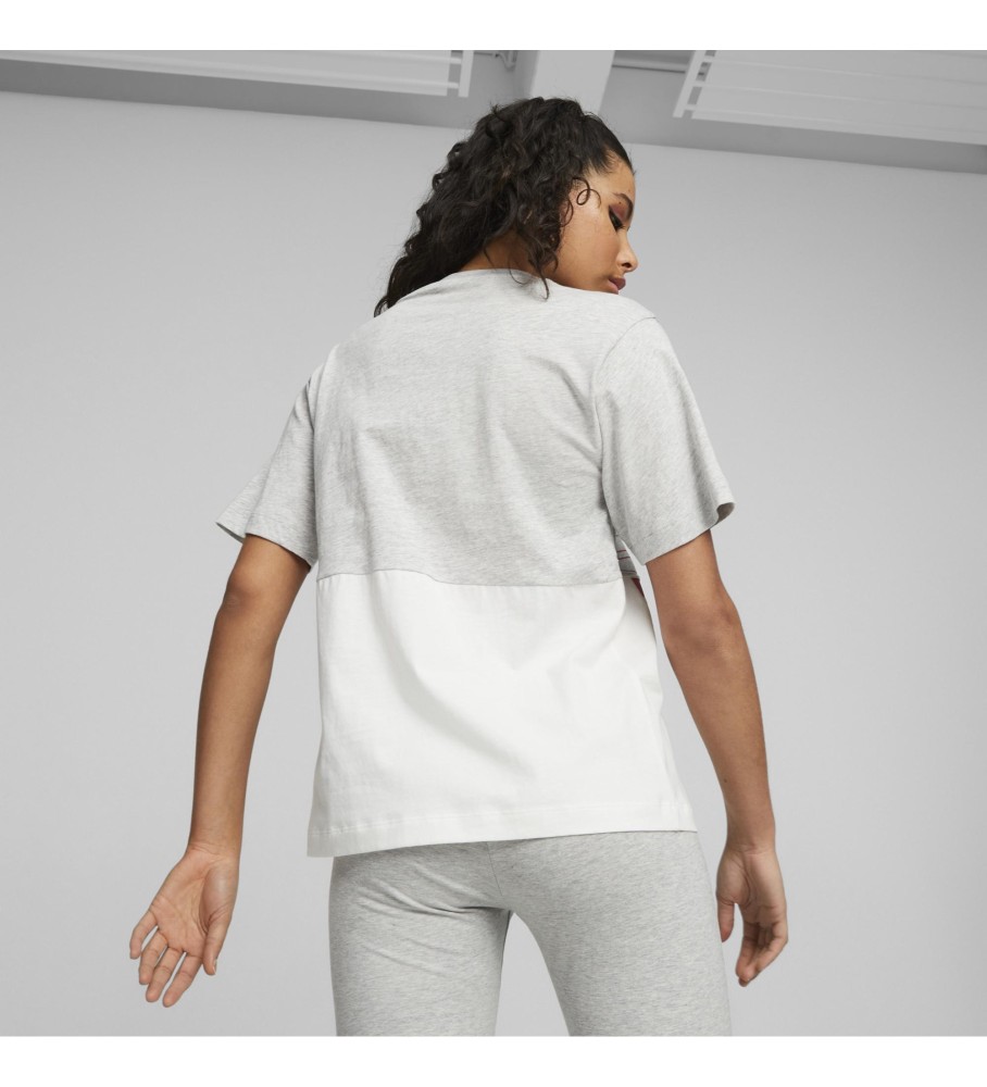 Camiseta Puma Power Colorblock Cinza