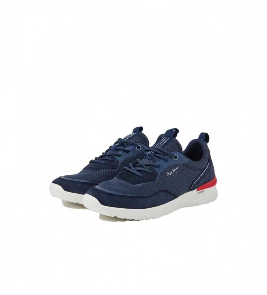 Tênis Pepe Jeans Jay Pro em couro azul-marinho