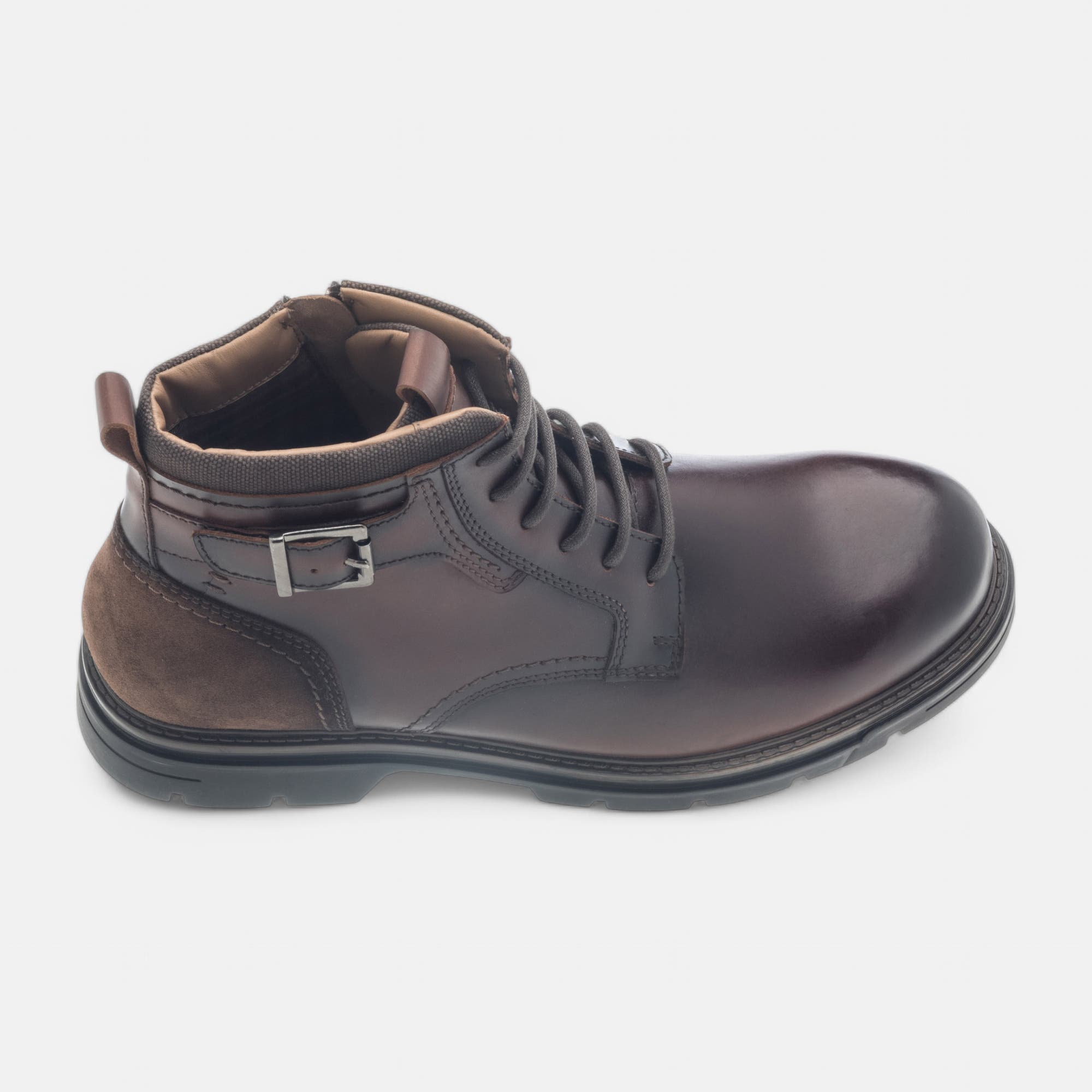 Bottines Homme en cuir cognac