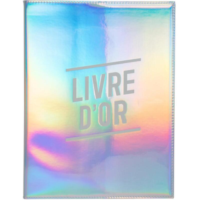 Livre d'or 100 pages tranche argent - Format 27x22cm - GLOSSY - Visuel