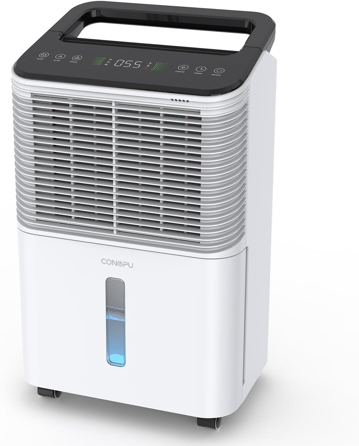 Luftentfeuchter 16L/Tag, Ultra-leiser Luftentfeuchter Elektrisch, Intelligentes Zentralsteuerungs, AUTO Modus, Feuchtigkeitsanzeige Licht, 24H Timer, Raumentfeuchter, Mehr Effizient