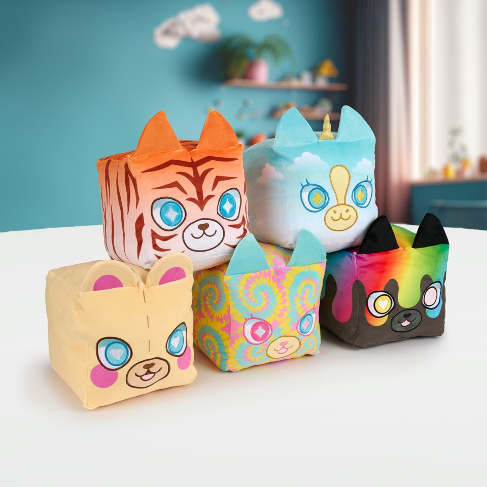 Meta Cubez - 20 cm Plys - Tie Dye Cat