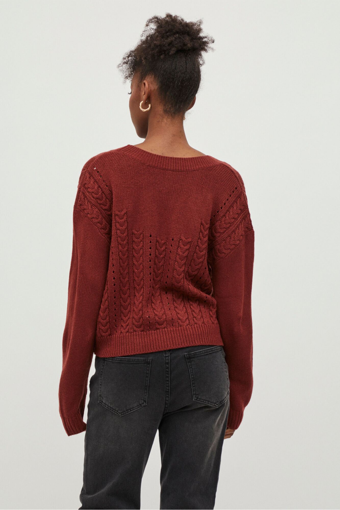 Cardigan de punto - Rojo