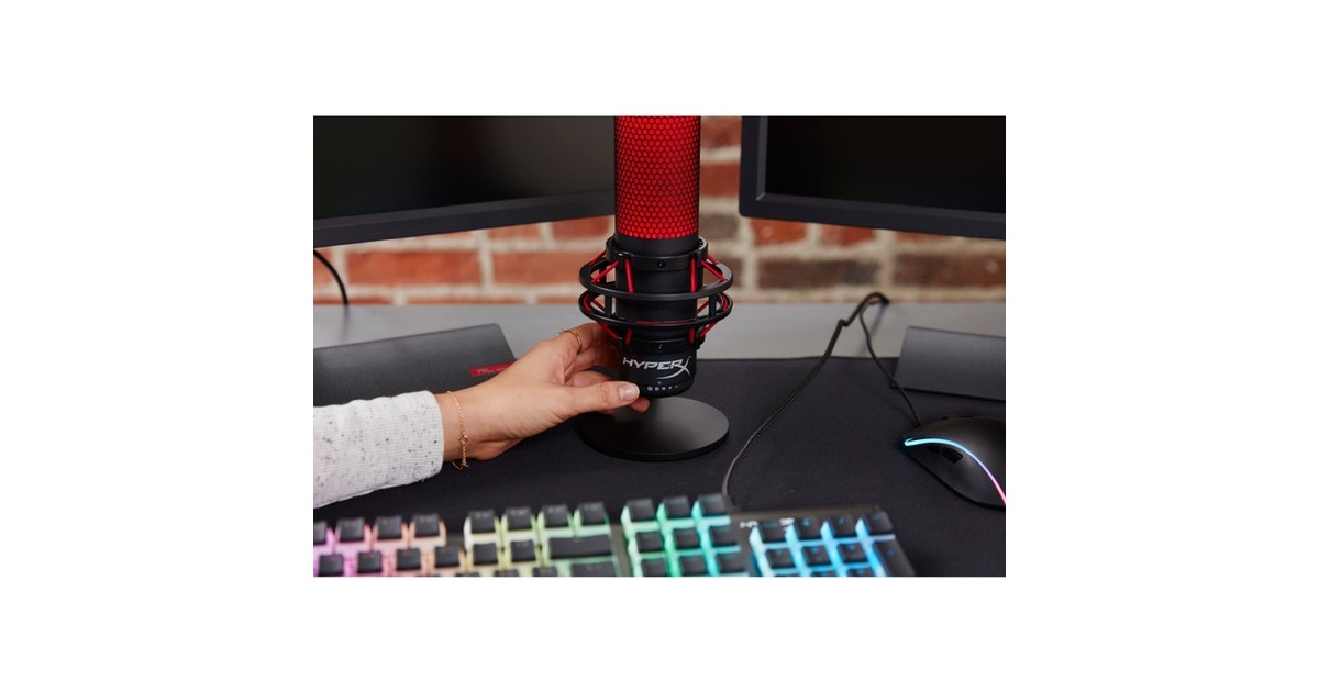HyperXQuadCast microfoon  (Zwart/rood)