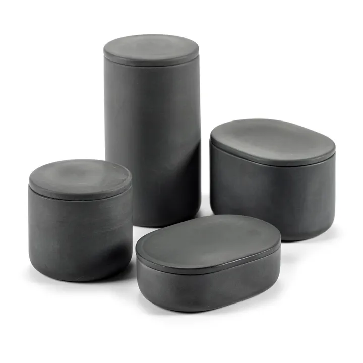 Serax Boîte ovale avec couvercle | Gris foncé