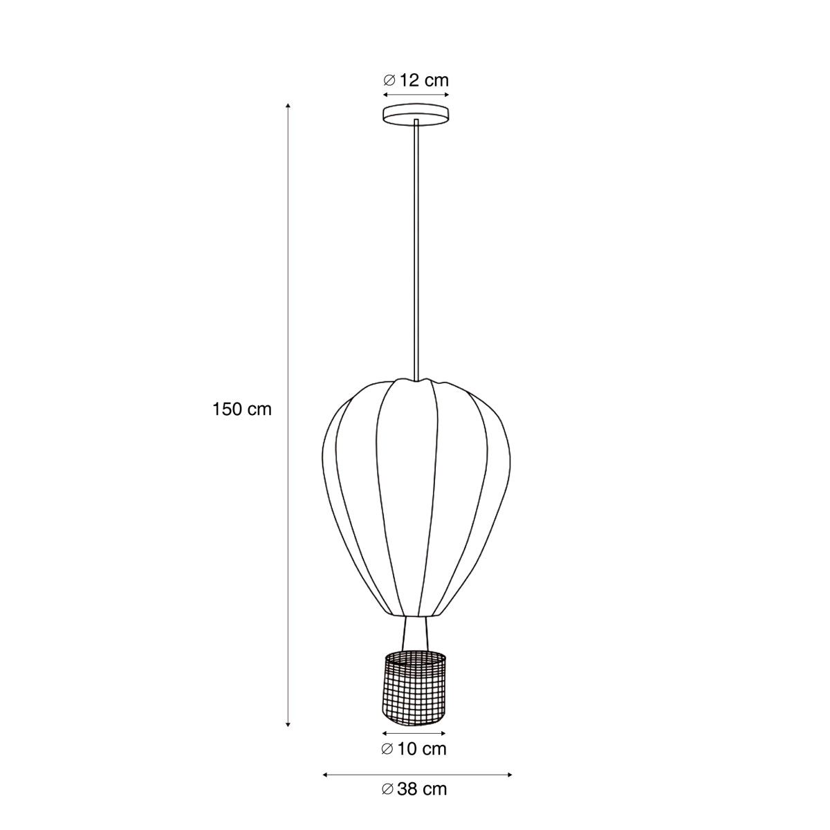 QAZQA Kinder hanglamp beige luchtballon - Air Balloon