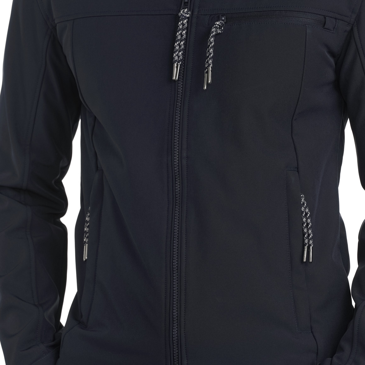 VanVaan Denim Herren Softshell-Jacke mit Kapuze dunkelblau