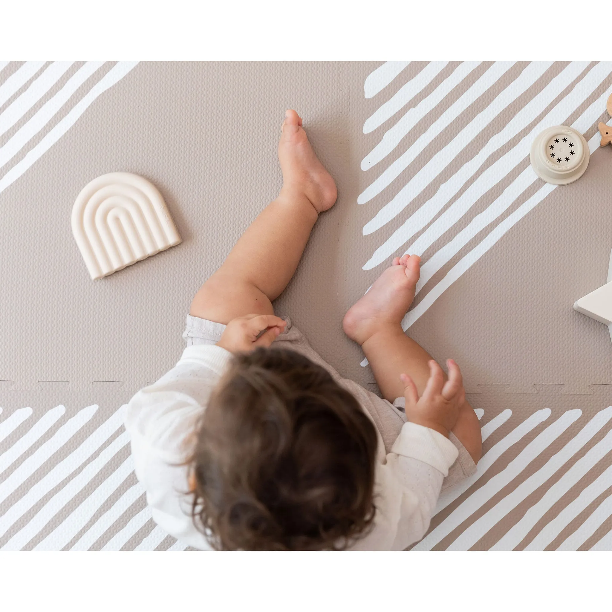 Toddlekind Tapis d'Activité - Collection Sandy Lines Tan