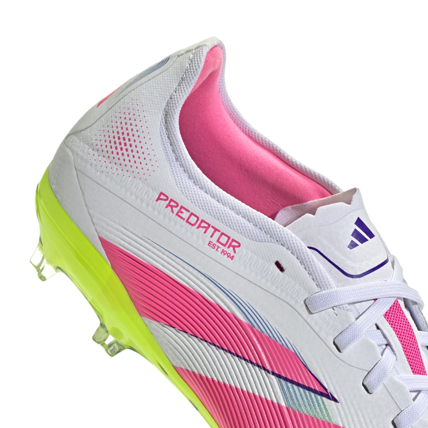 Adidas Predator Pro Gras Voetbalschoenen (FG) Wit Roze Neongeel