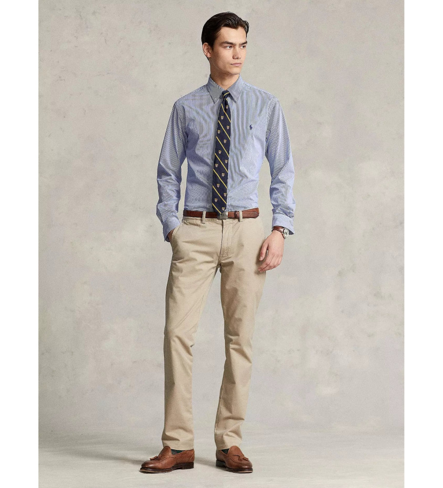 Camisa Ralph Lauren Custom Fit azul