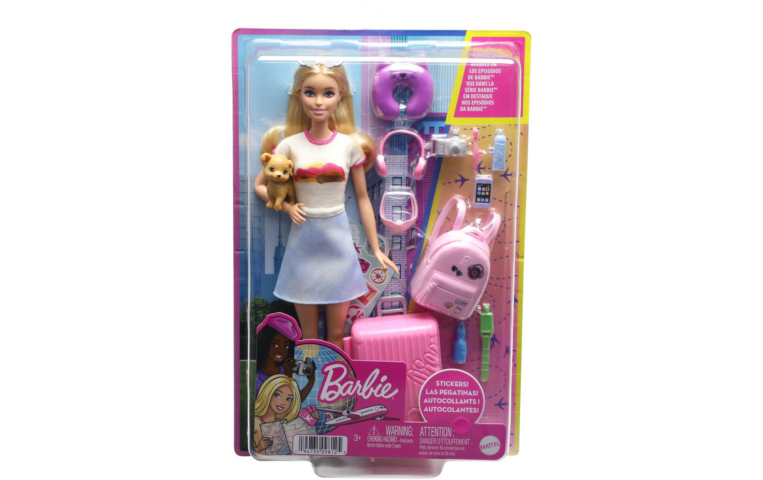 Spielset Travel – BarbieReiseset mit Hündchen und Barbie-Malibu