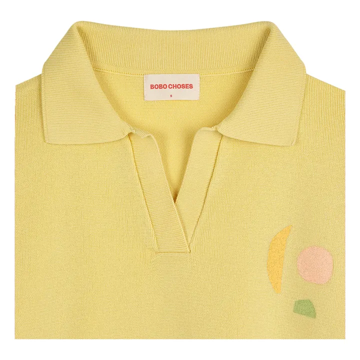Bobo Choses Pull col Polo Coton Bio - Collection Femme  | Jaune
