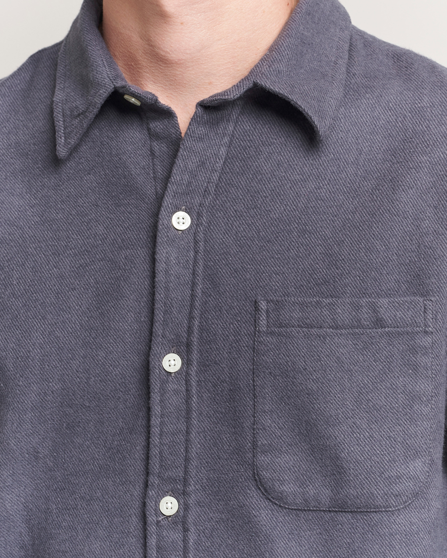 Colorful Standard Organic Flannel Shirt Lava Grey