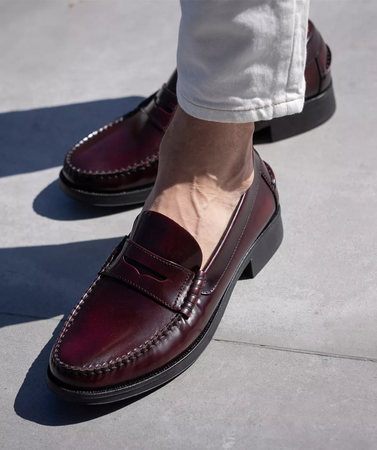 Mocassin Manhattan Bordeaux Lisse