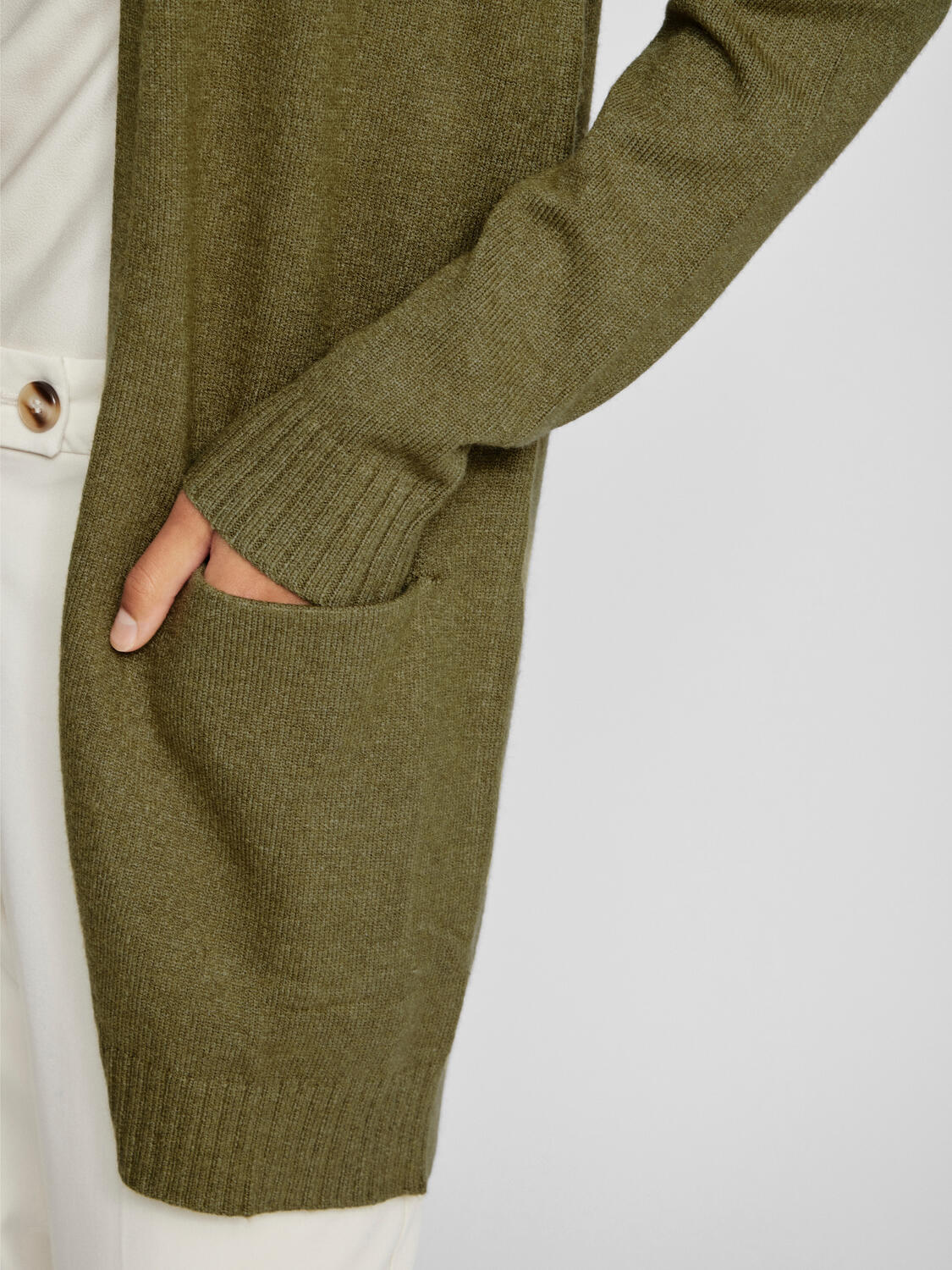 Vila  Viril Open Knit cardigan - Capulet Olive