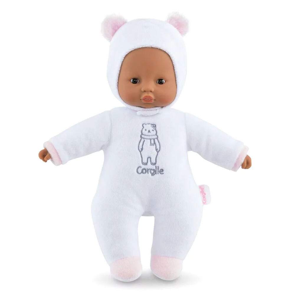POUPON - PTI' COEUR OURS BLANC - MON DOUDOU COROLLE -  30 CM