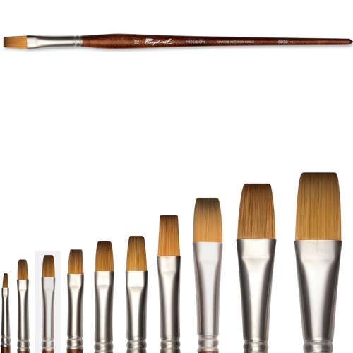 Raphaël® Precision Öl und Acryl Pinsel Serie 8930, Flachpinsel