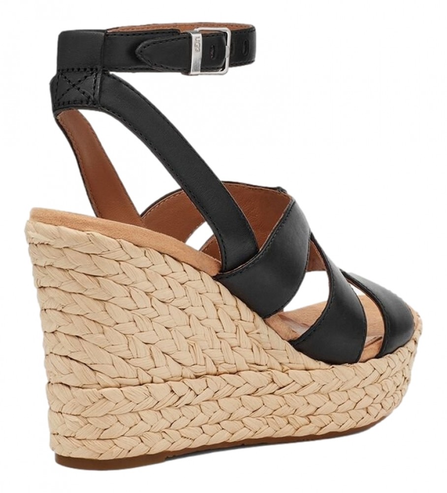 Sandálias UGG Careena, pretas - altura do salto: 9 cm -