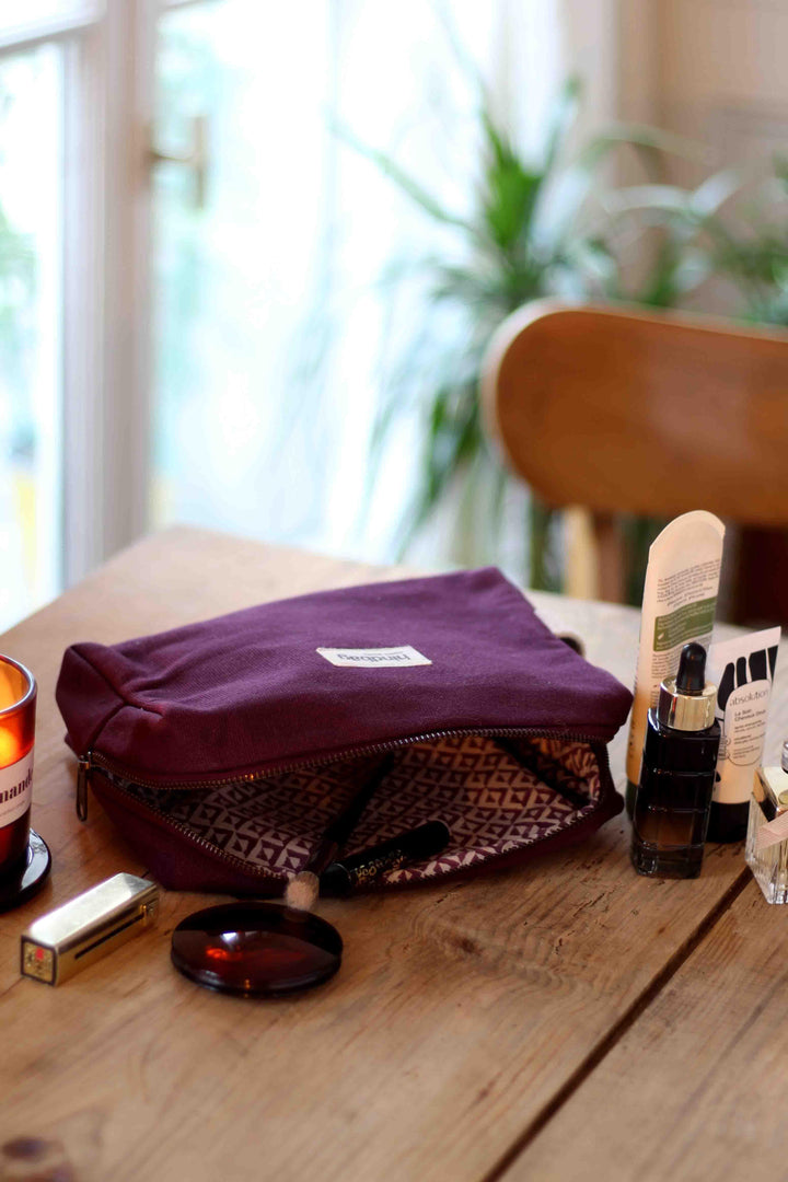 Trousse de toilette Léon Prune