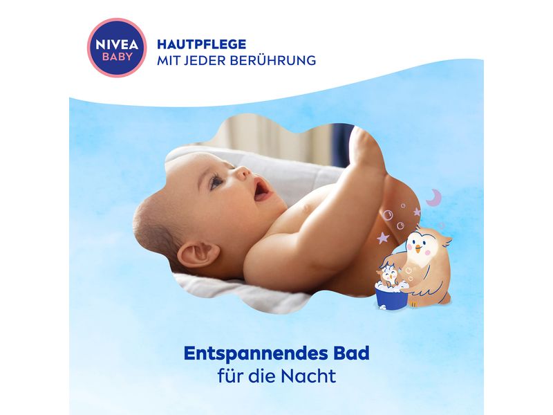 NIVEA BABY Bad & Shampoo Gute Nacht 200 ml Pflegeshampoo schützt und stärkt Haut und Haare und reinigt sanft