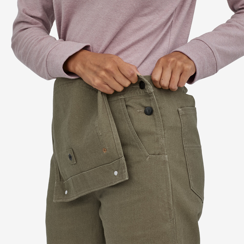 Damen-Latzhose aus Hanf-Canvas für alle Jahreszeiten – Kurz