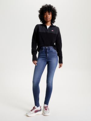 Calça jeans super skinny de cintura alta Sylvia