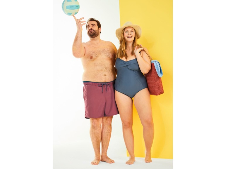 Zwemshort voor heren, polyester, sleutelzakje