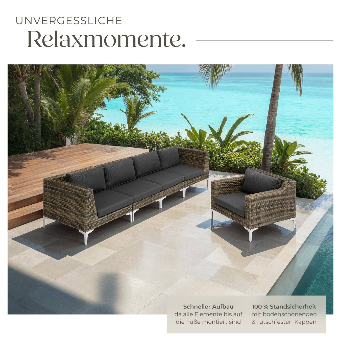 Modulares Rattanset Villanova