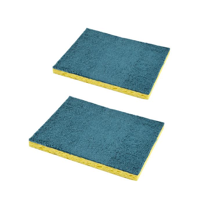 SET 2 EPONGES ABSORBANTES VEGETALES MICROFIBRE 15X12X1.2CM