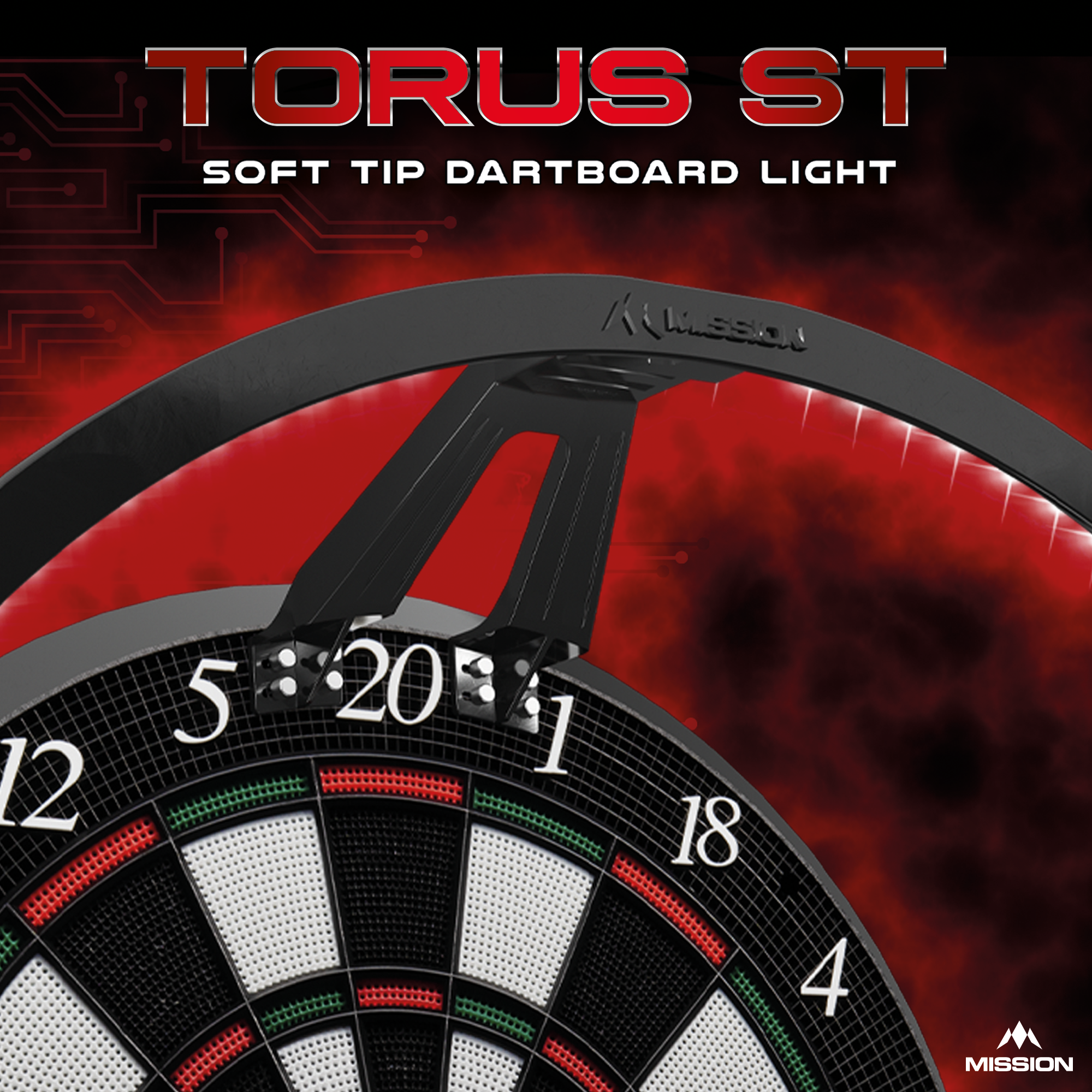 Mission - Torus Softdart Dartboardbeleuchtung
