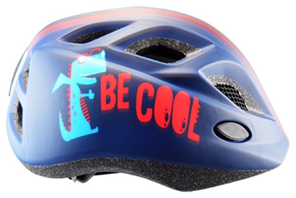CASQUE   BIDON ENFANT POLISPORT S JUNIOR BE COOL BLEU MAT IN MOLD AVEC REGLAGE OCCIPITAL 5