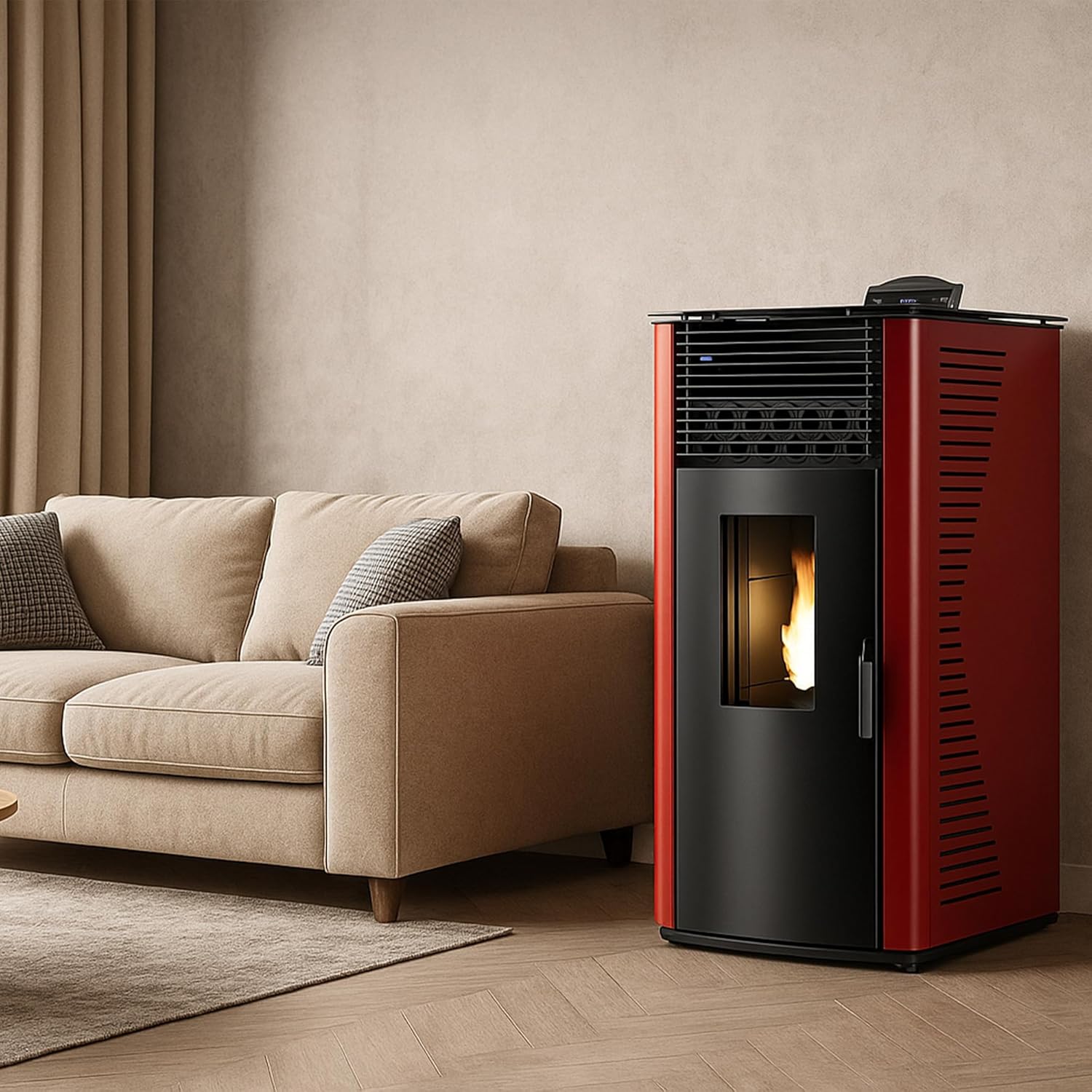 Anita Luft-Pelletofen 12 kW Bordeaux Sannover