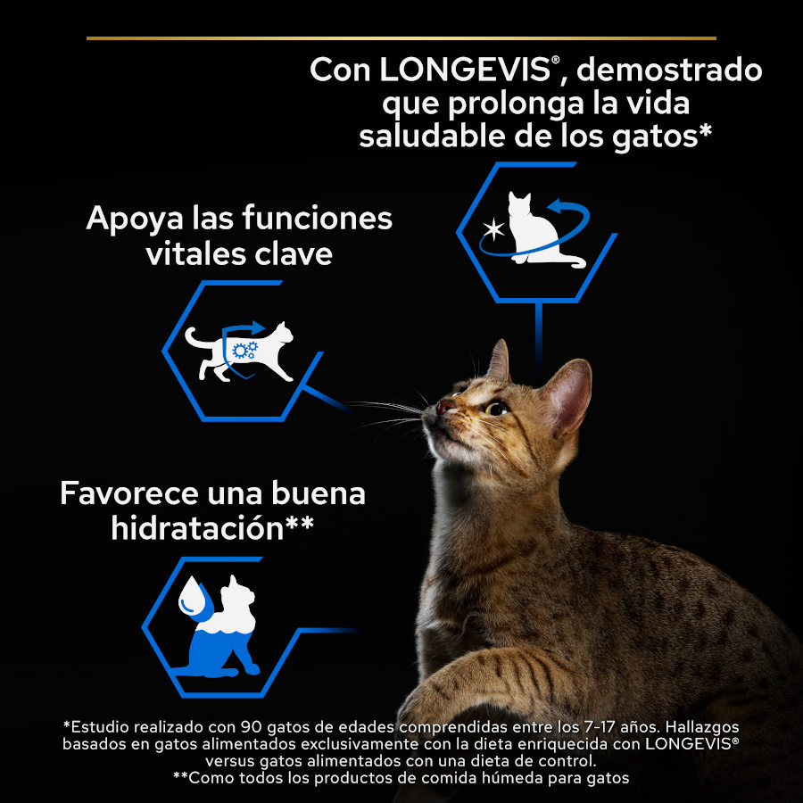 Pro Plan Senior 7+ LONGEVIS Mousse con atún para gatos