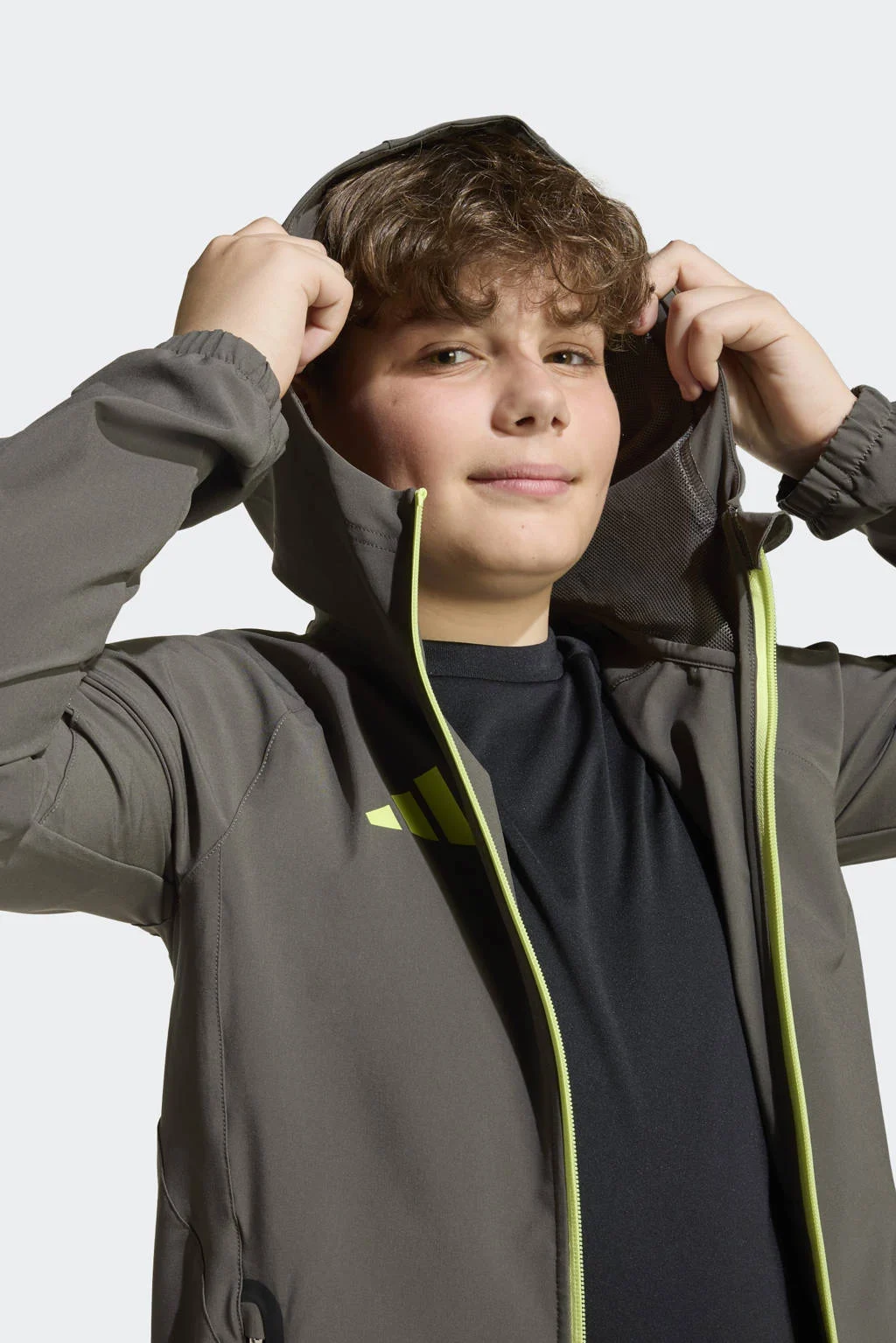 adidas Performance junior Real Madrid voetbalvest olijfgroen/geel