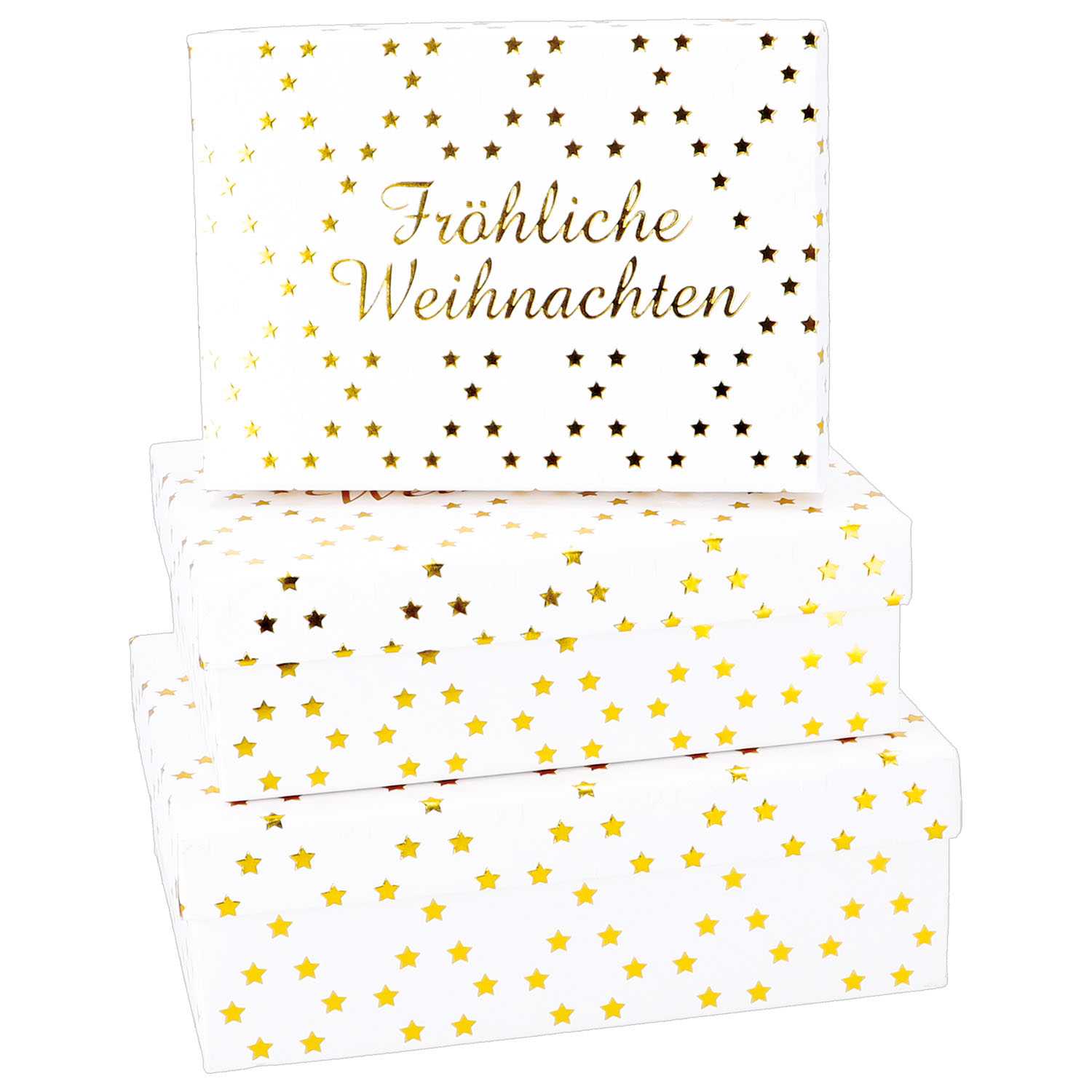 Geschenbox Weihnachten Prägung gold Gr.3