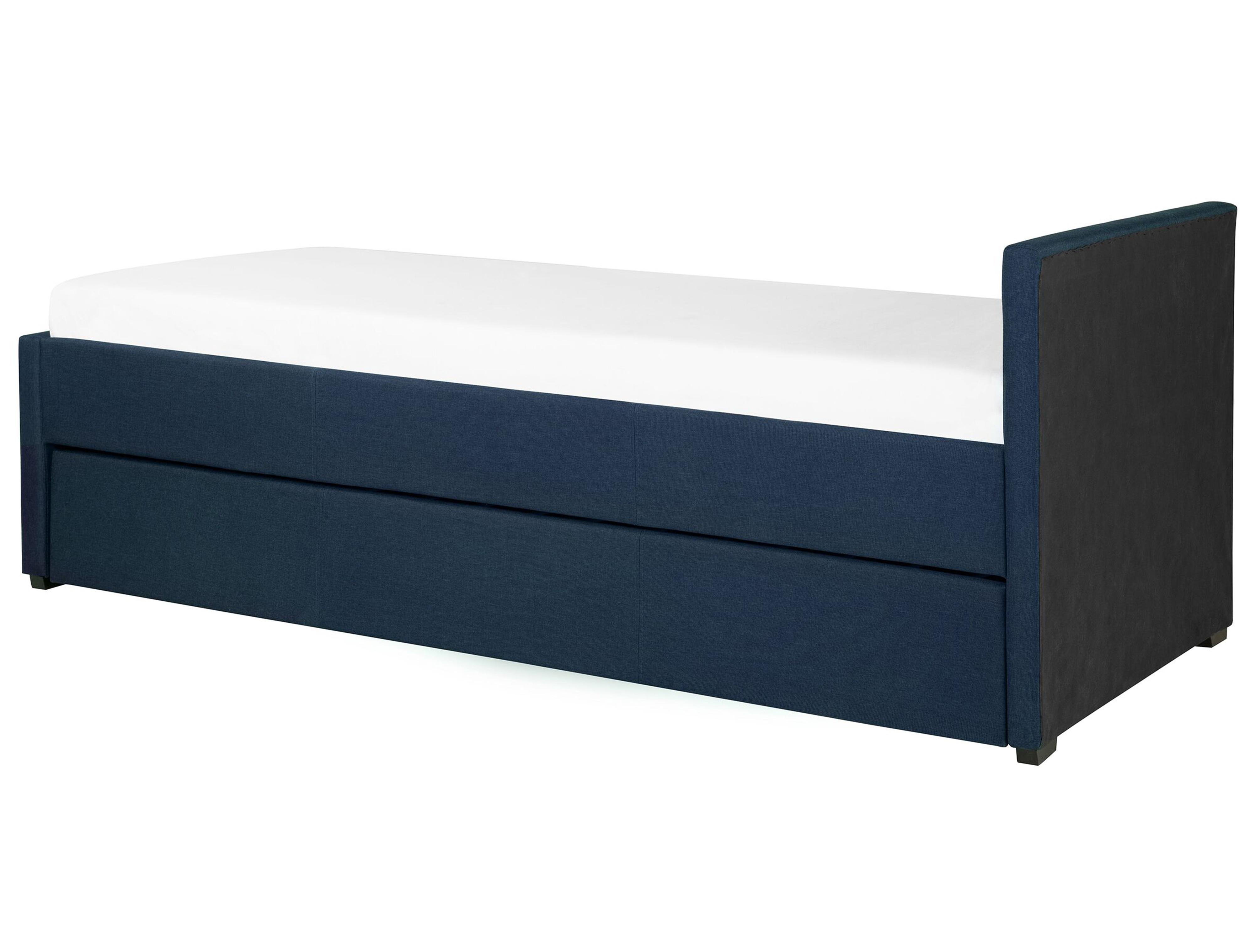 Onderschuifbed Stof MARMANDE 80 x 200 cm Marineblauw