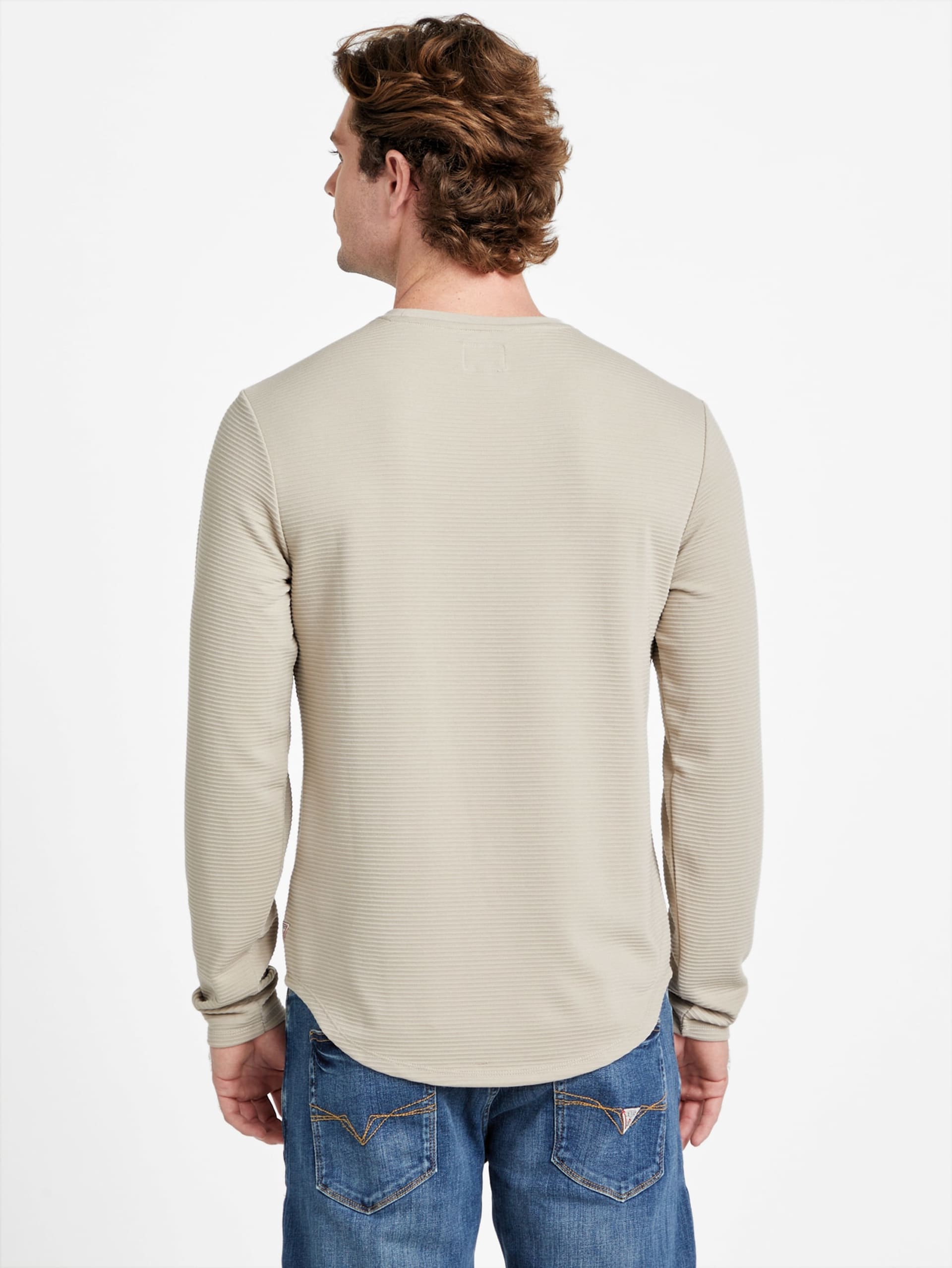 Camiseta de manga comprida texturizada